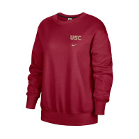 USC Trojans Women's Nike Cardinal NSW Fleece Oversized Crew Neck Sweatshirt